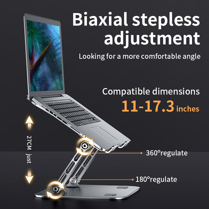 Phone Tablet Stand Adjustable Aluminum Alloy Laptop Tablet up to 17" L — photo 2