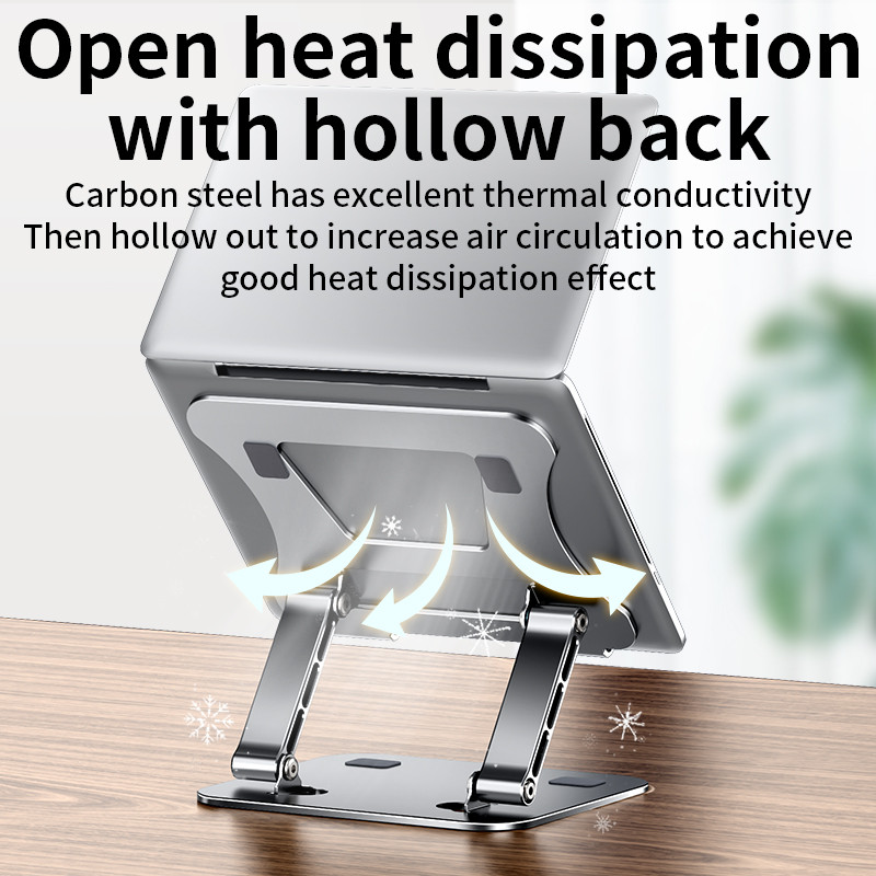 Phone Tablet Stand Adjustable Aluminum Alloy Laptop Tablet up to 17" L — photo 3