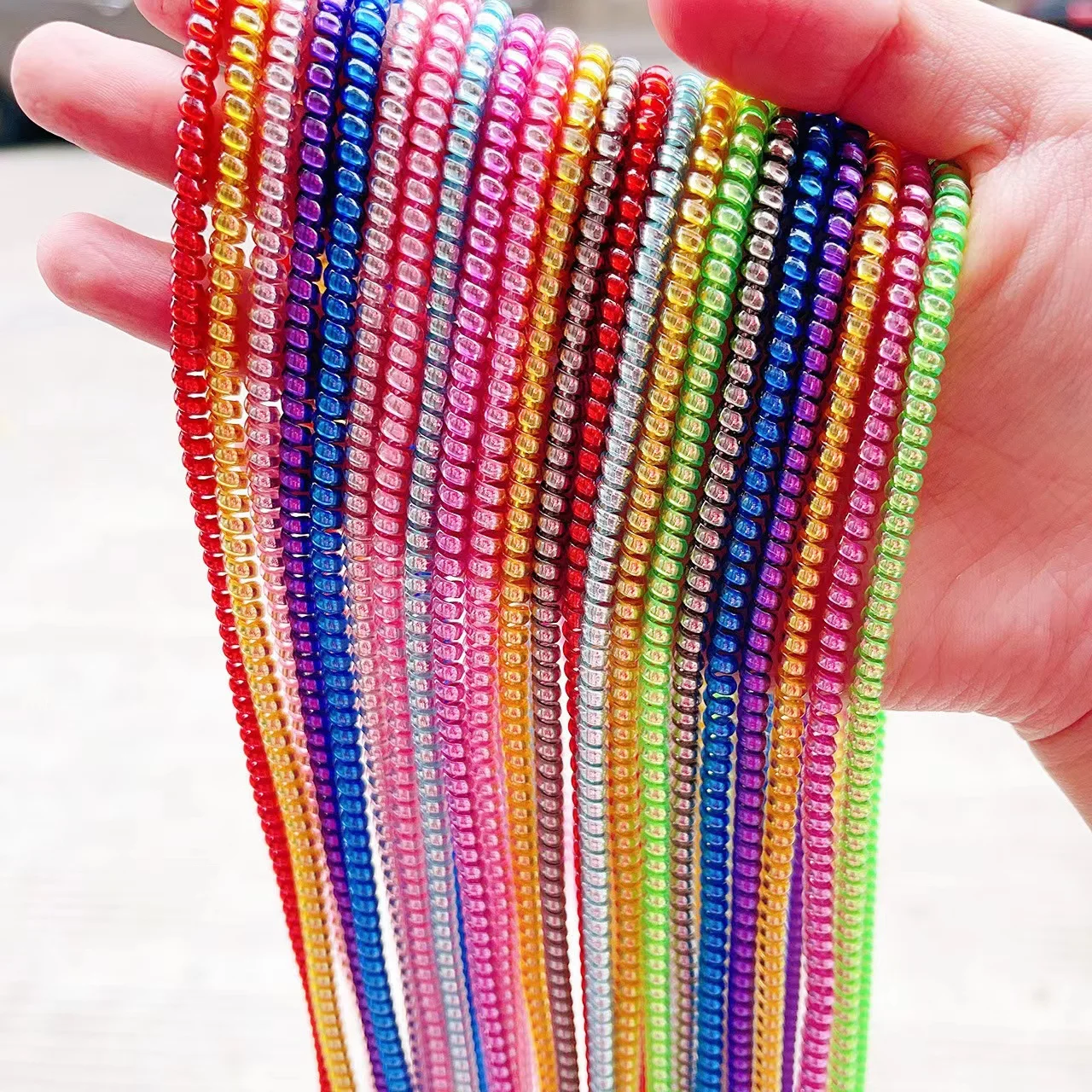 1.6m USB Cable Protector for iphone 11 12 pro Earphone Wire Cord Protection Cover Colorful