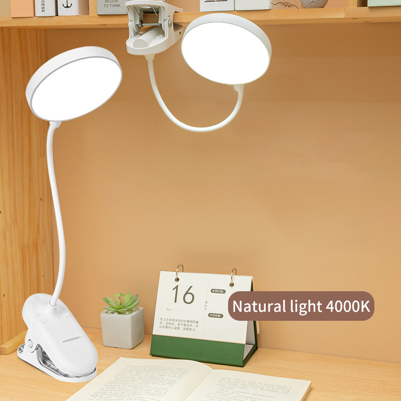 Led Table Lamp USB Rechargeable Night Light With Folding Clamp Study S