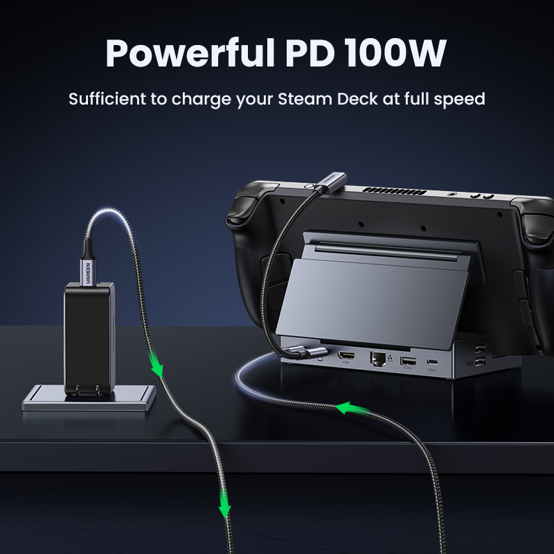 UGREEN Steam Deck Dock 6/9Ports USB C Gaming HUB Foldable Stand 4K HDM — photo 5