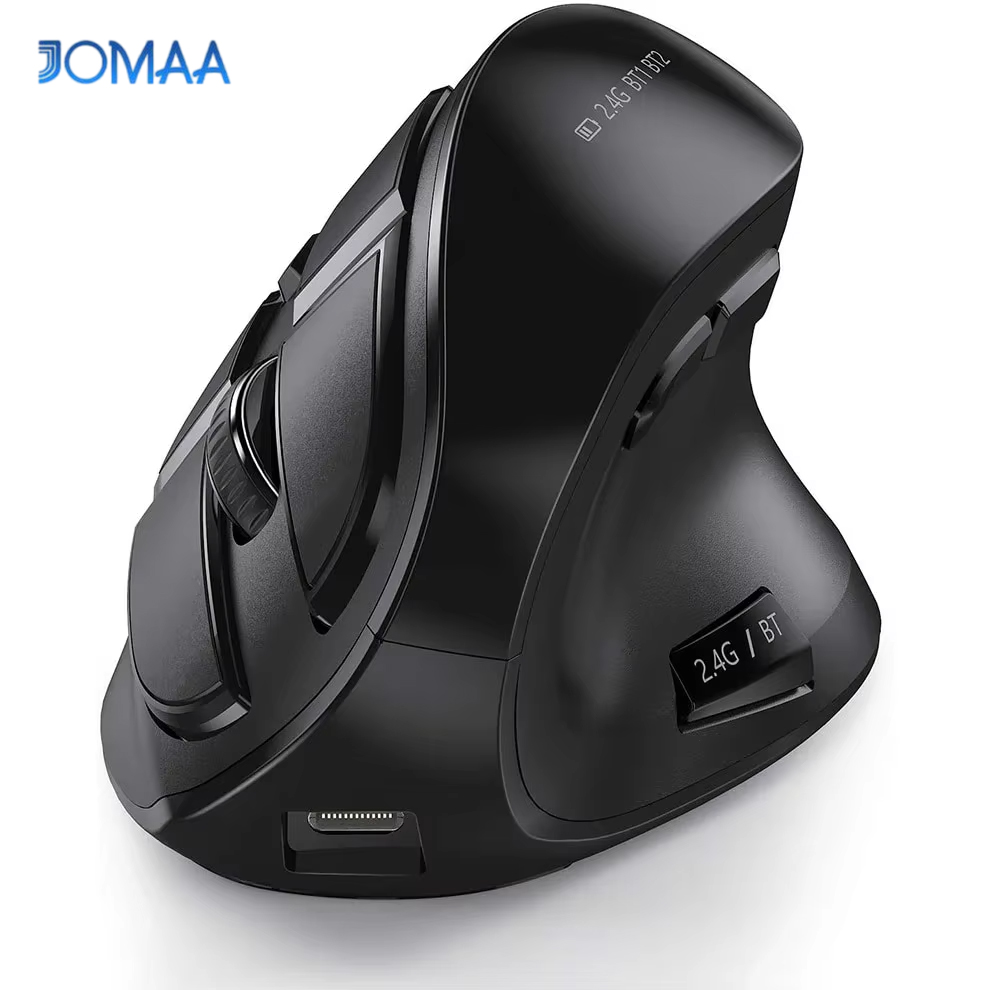 JOMAA 2.4G Wireless Mouse Rechargeable Bluetooth Mouse Ergonomic Verti