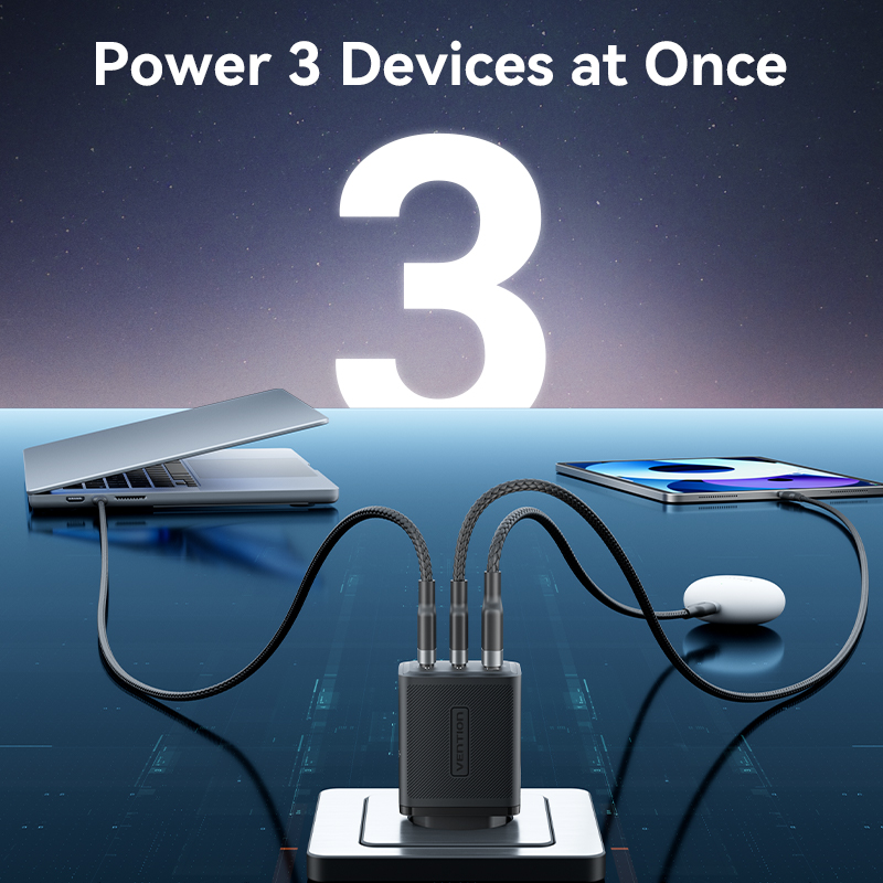 Vention 65W GaN Charger Quick Charge 4.0 3.0 Type C PD USB Charger for — photo 5