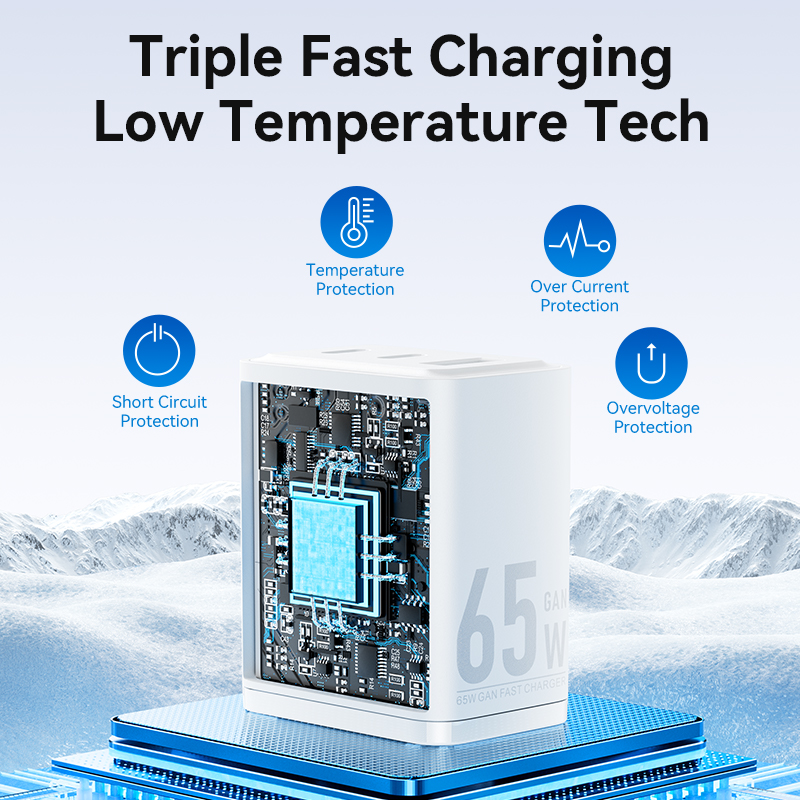 Vention 65W GaN Charger Quick Charge 4.0 3.0 Type C PD USB Charger for — photo 6