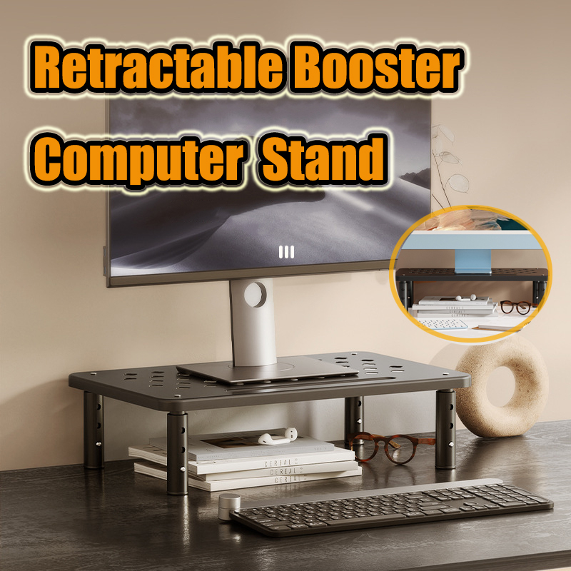 Adjustable computer Rack Telescopic Desk Monitor Holder Elevated PC Sc