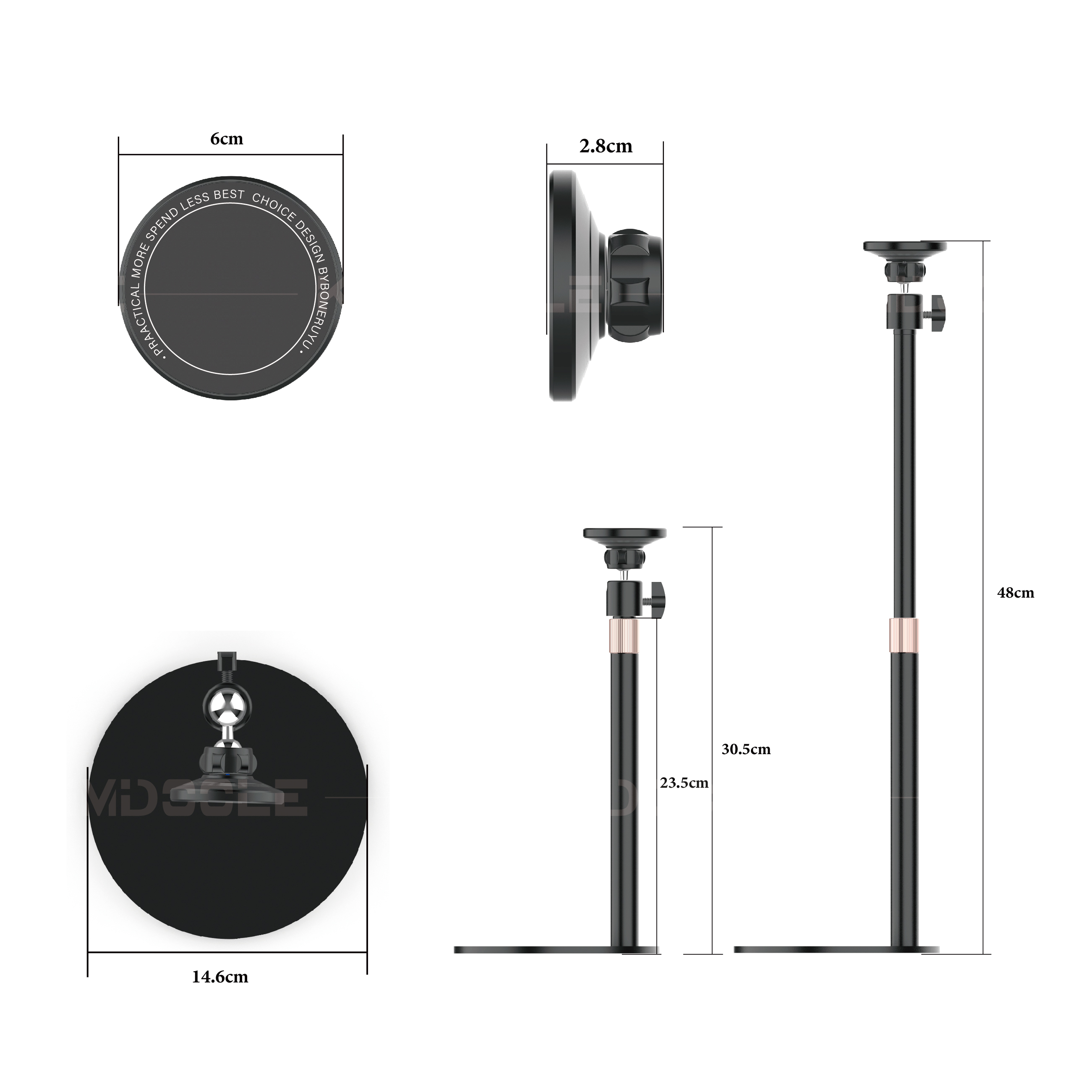 Artpowers Portable Monitor Stand Height Adjustable Magnetic Monitor Ta — photo 4