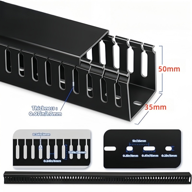 Flame retardant Cable Trunk PVC Cable Management tray Open Slot Channe — photo 6