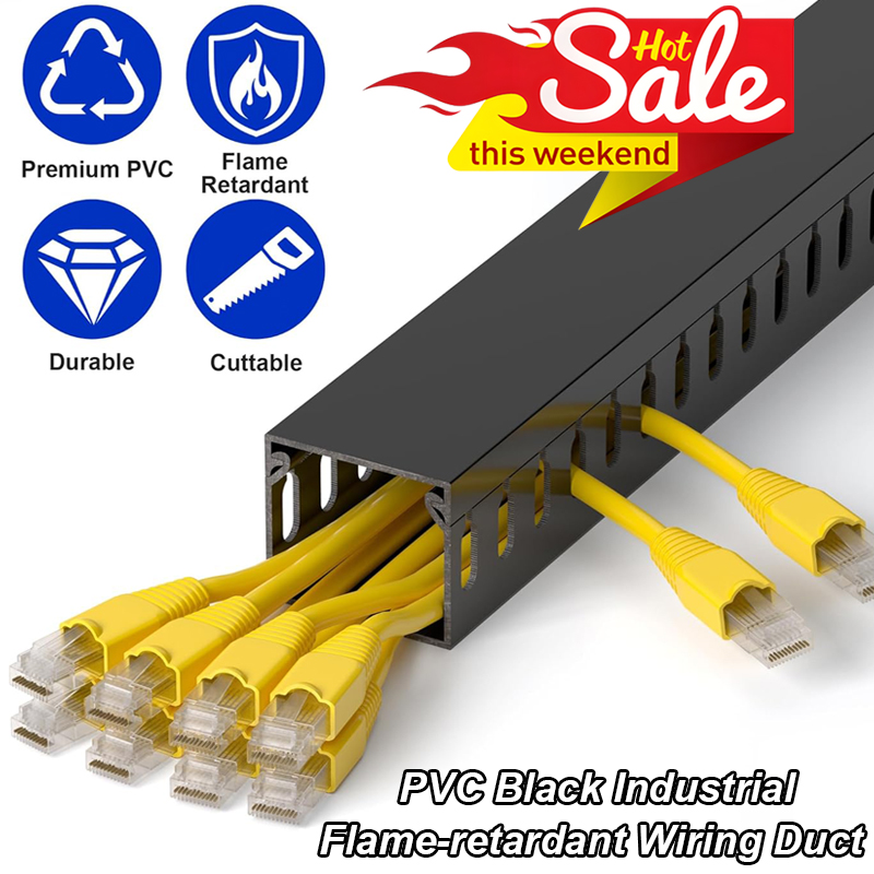PVC Industrial Flame-retardant Wiring Duct black cable Management Tray