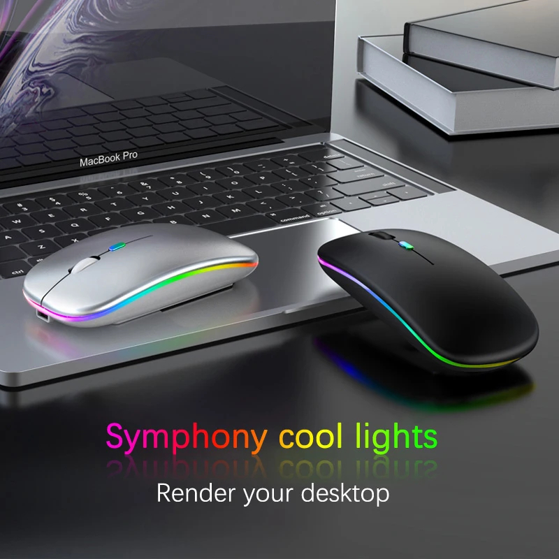 HOMEFISH PHONEPACE Dual Mode Wireless Mouse 2.4G Bluetooth Rechargeabl