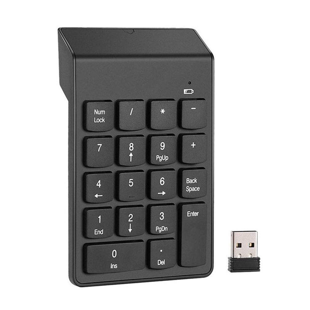 18 Keys 2.4G Wireless Keyboard Mini Digital Number Keypad for Accounting Finance Numeric S