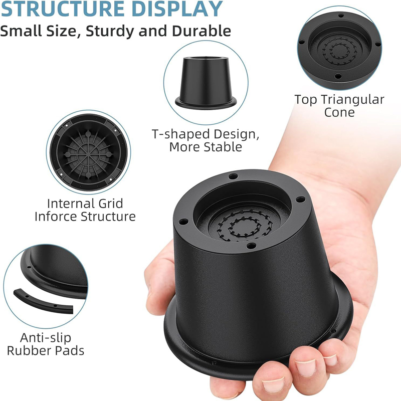 4Pcs Heavy Duty Furniture Riser Round Rubber Sofa Riser Supports Up to — photo 3