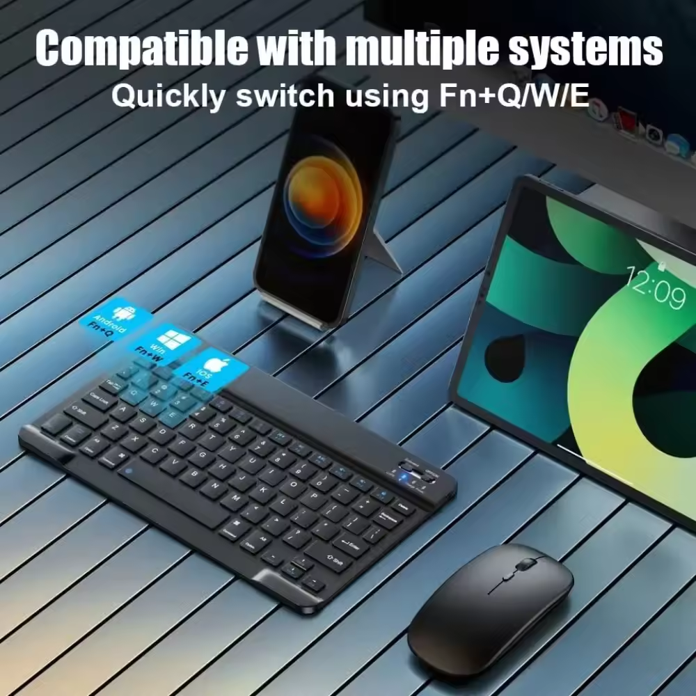 Bluetooth Wireless Keyboard Universal Mobile Phone Tablet Keyboard And — photo 3