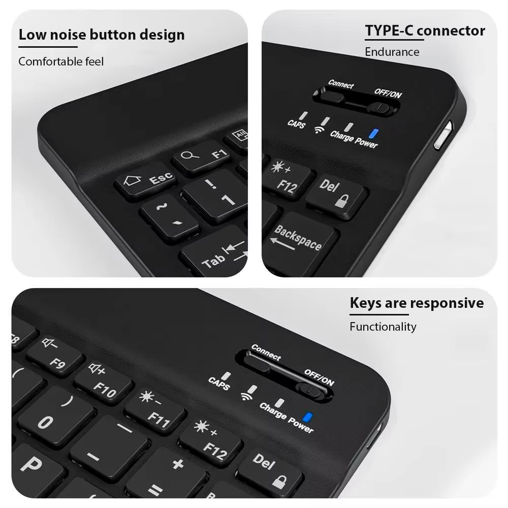 Bluetooth Wireless Keyboard Universal Mobile Phone Tablet Keyboard And — photo 4