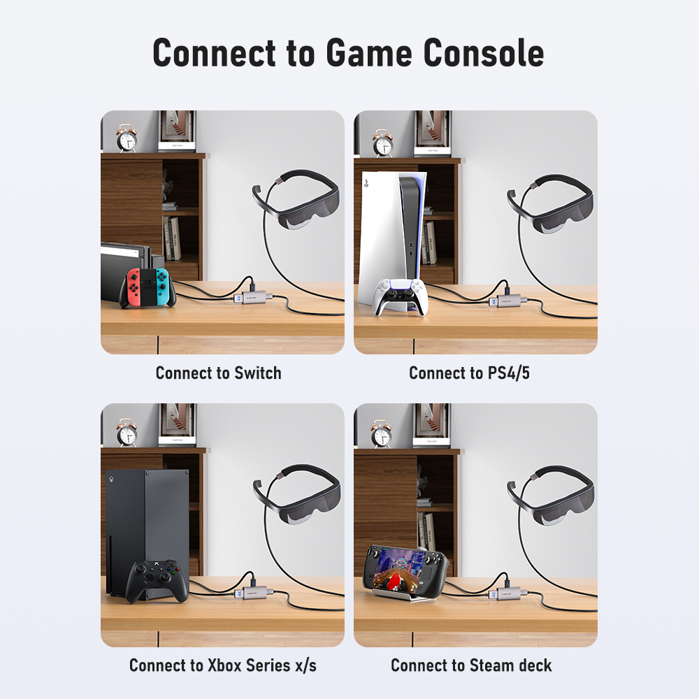 Lemorele 4K AR Glasses Adapter HDMI to Type-C AR Glasses Charging Conv — photo 5
