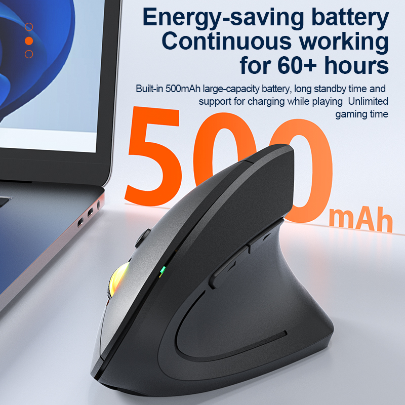2.4GHz Bluetooth Wireless Mouse Rechargeable Vertical Mouse Ergonomic  — photo 2