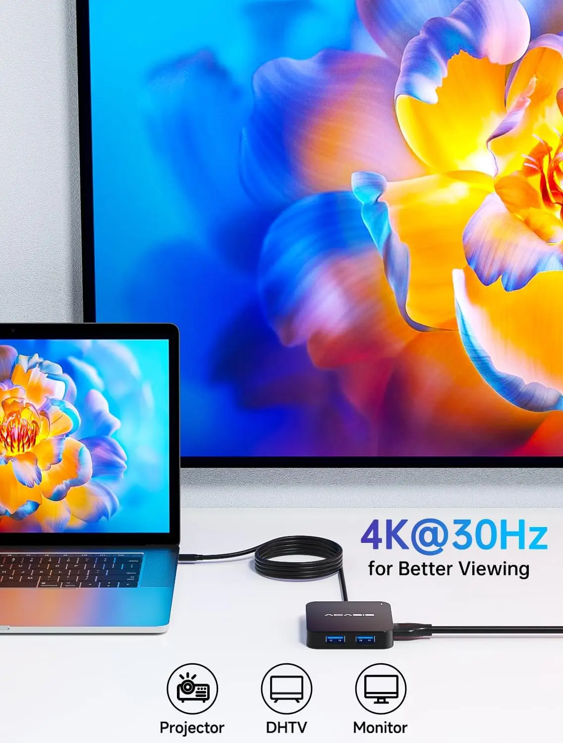 ACASIS USB C Hub 6 in 1 10Gbps Multiport Adapter with 4K 60Hz HDMI PD  — photo 5