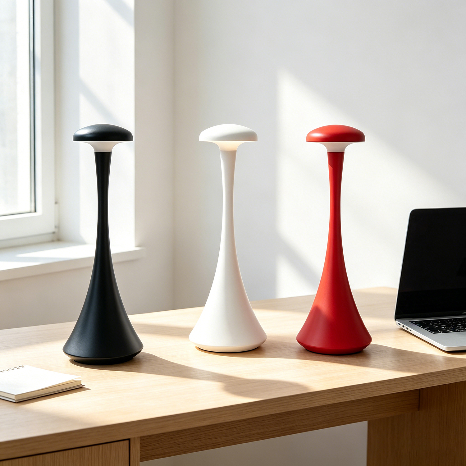 GGbingo Mushroom Table Lamp Rechargeable Wireless Touch Lamp Creative 