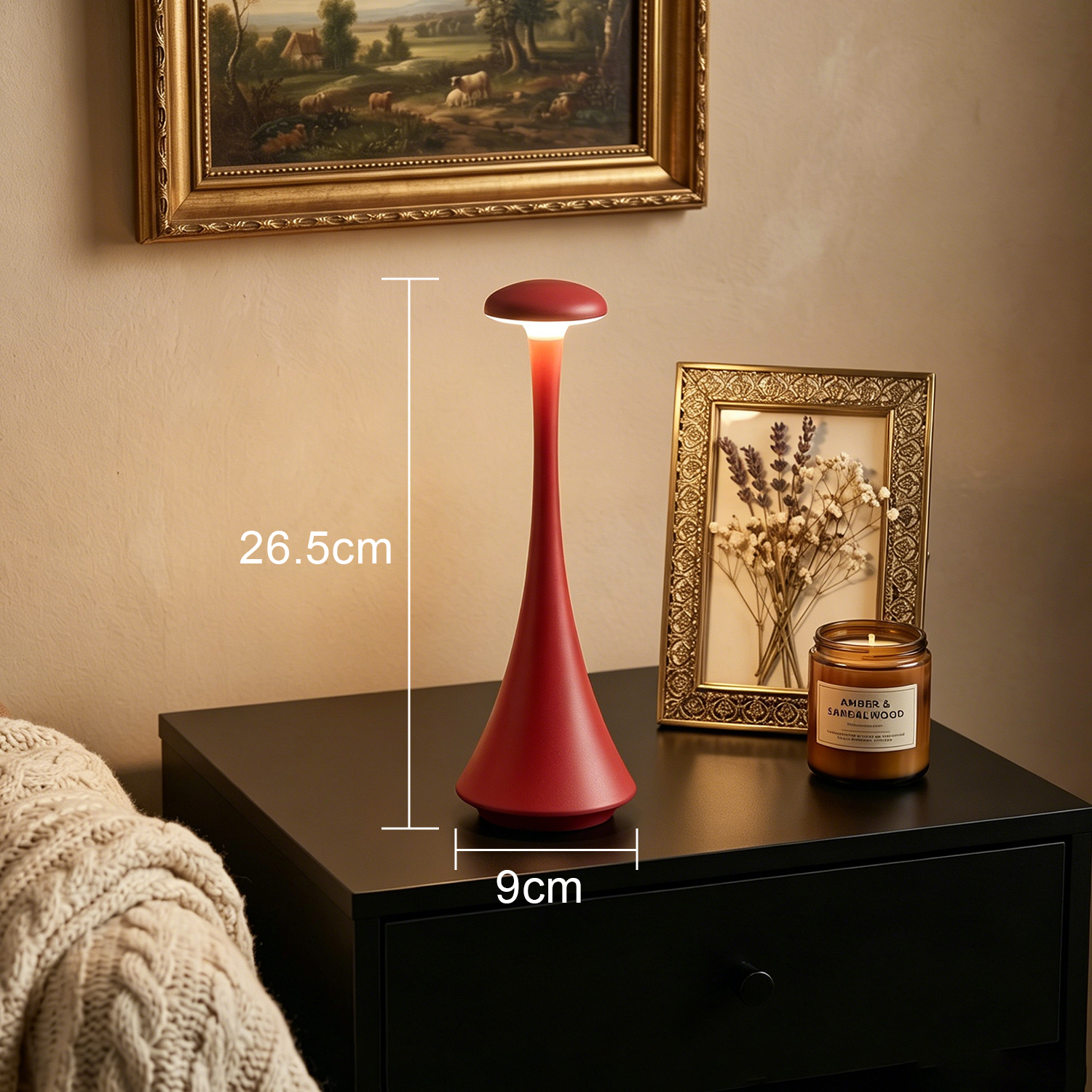 GGbingo Mushroom Table Lamp Rechargeable Wireless Touch Lamp Creative  — photo 3