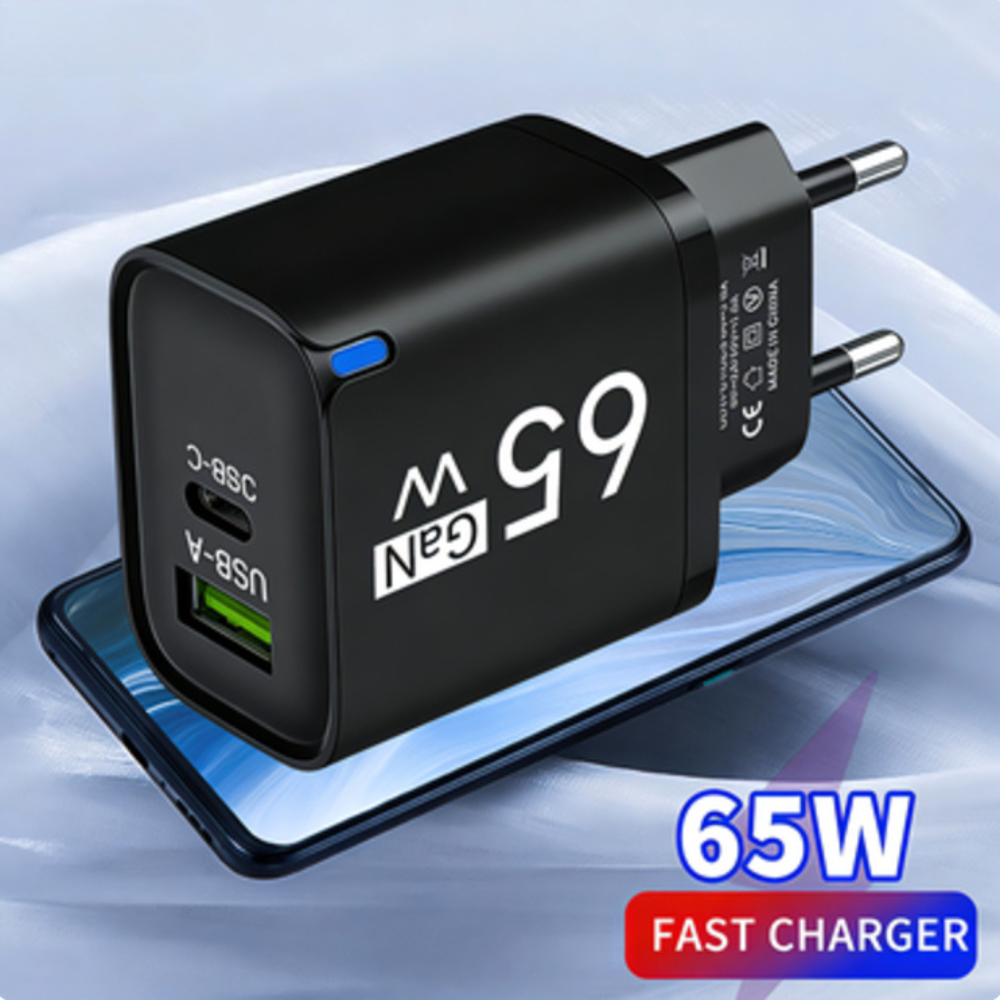USB 65W Fast Charging Charger Type C High Speed Charge Mobile Phone Wall Adapter For iPhon
