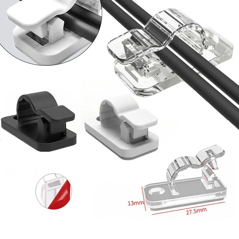10/50PCS Cable Organizer Clips Cable Management Wire Manager Cord Hold