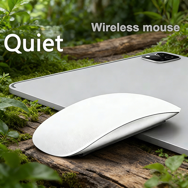 Ultra-Quiet Wireless Bluetooth Magic Computer Mouse Dual-Mode Rechargeable Touch Slim Ergo