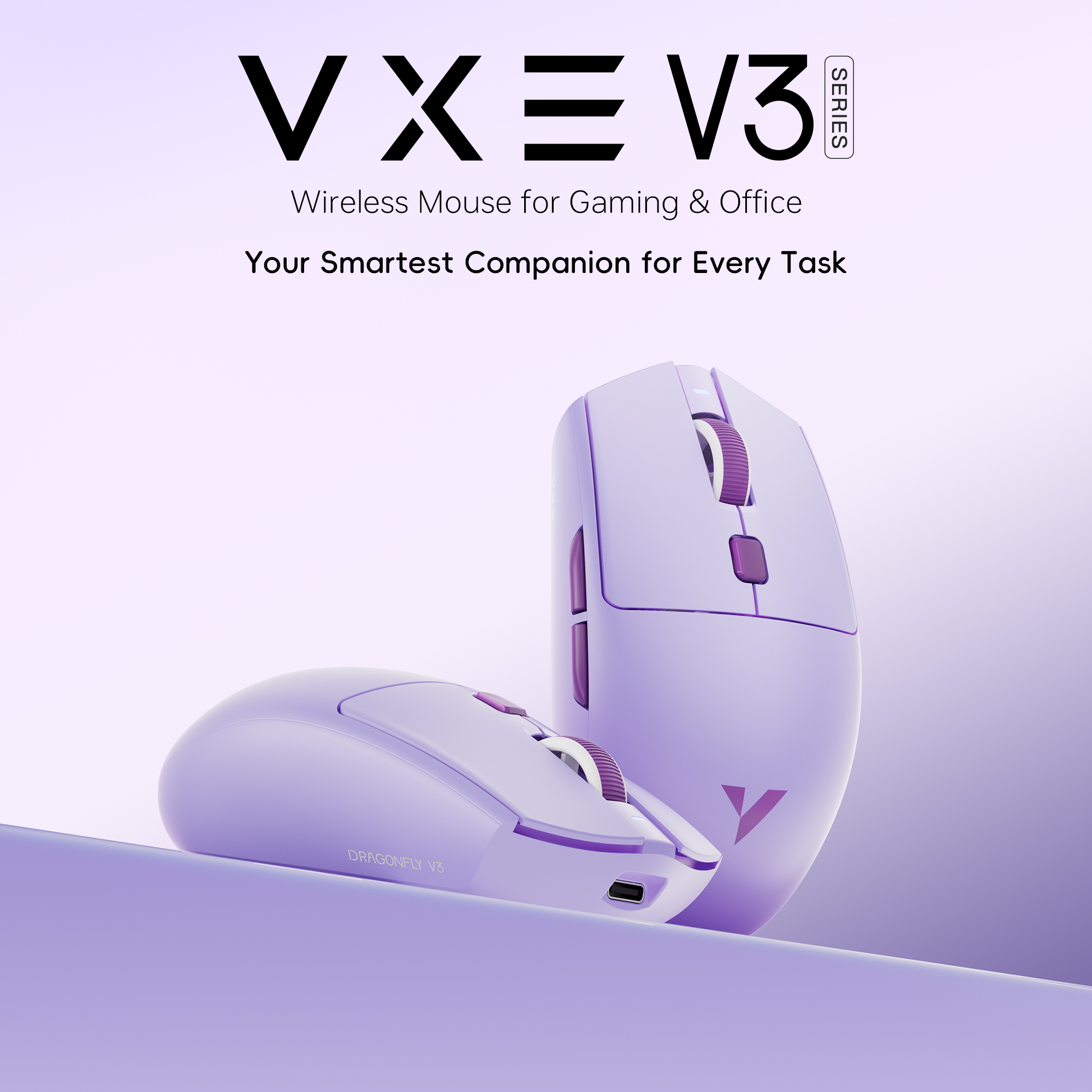 ATK VXE Dragonfly V3 PRO Bluetooth Gaming Mouse PAW3395SE 2.4G Wireless E-sports Mice Rech