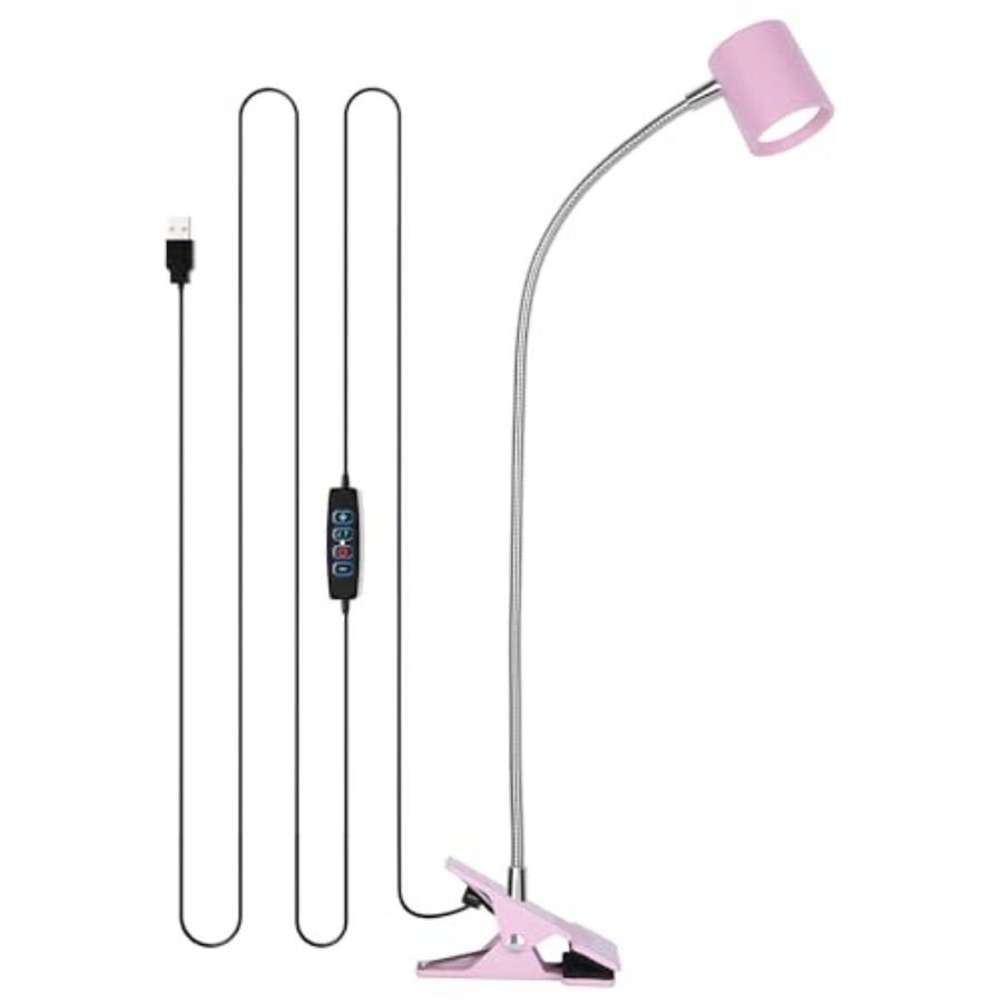 Desk Lamp, USB Clip On Light with 3 Color Modes, LED
