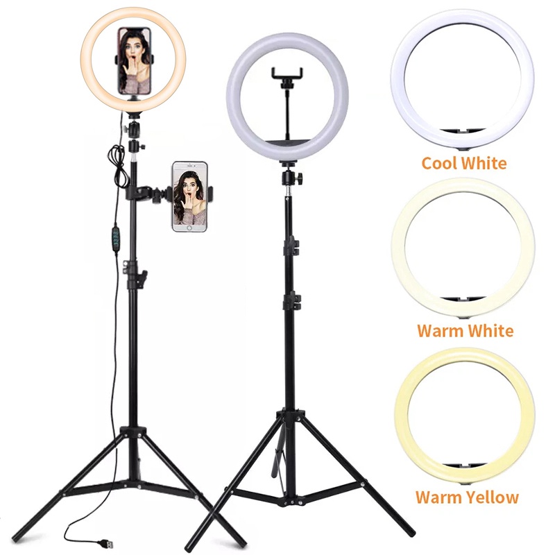 6/10/12 Inch LED Selfie Ring Light Dimmable Photogra