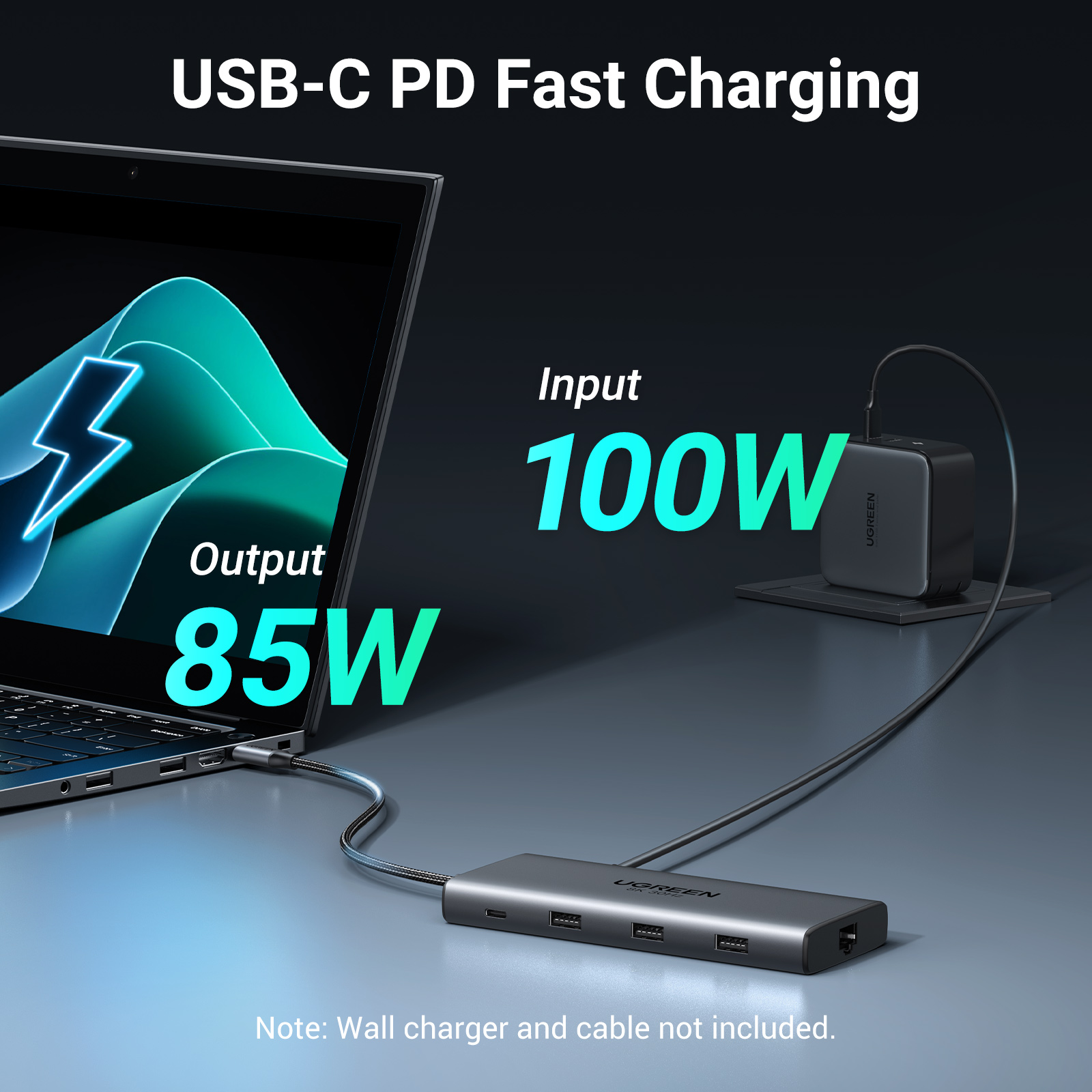 UGREEN Dual HDMI USB-C HUB 8K 4K HDMI Adapter 10 in 1 Splitter with RJ — photo 5